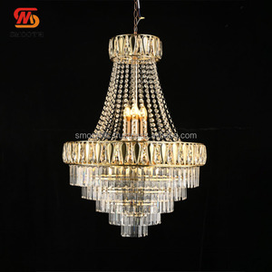 SMOOTH Wholesale Luxury Event Wedding <b>Ceiling</b> Decor Led Lighting Table Gold Crystal Chandelier - Product Image 4