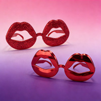 Lunettes de soleil amusantes et créatives en forme de lèvres rouges pour la Saint-Valentin et les fêtes - Lunettes décoratives amusantes