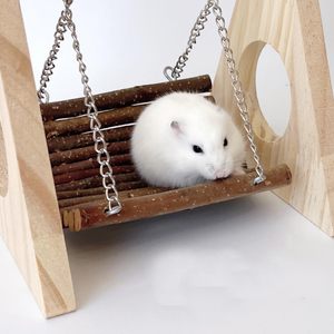 Swing hammock - wooden <strong>hanging</strong> toys for <strong>hamsters</strong>, mice, and short animals, hidden and biting toys for Syrian <strong>hamsters</strong> - Product Image 3