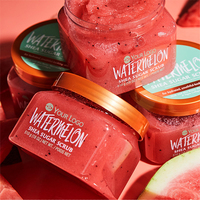 Recién llegado, precio de fábrica, venta al por mayor, logotipo personalizado, fragancia natural, exfoliante corporal de sandía sin crueldad con aceites esenciales