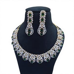 Luxury Classic Imitation Silver Plated <b>Crystal</b> Necklace Earrings Jewelry <b>Set</b> Brides Weddings Parties Evening - Product Image 1