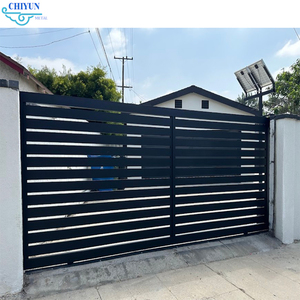 Tùy chỉnh an ninh hiện đại điện đường lái xe cửa cơ giới nhôm đường lái xe cửa trượt thiết kế đường lái xe cửa - Product Image 1