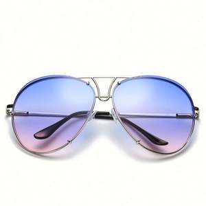 Lunettes de soleil surdimensionnées multicolores à monture en alliage dégradé 2019 pour homme et femme - Product Image 3