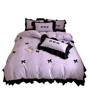 fresh style designs cotton fabric wholesale cheaper factory price duvet cover set bed set king size bedding