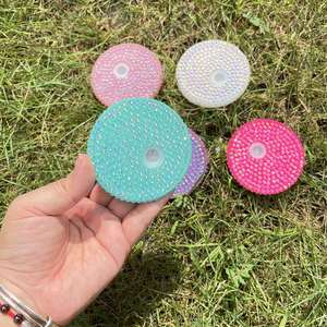 Couvercles en acrylique PP colorés et ornés de strass pour verres à bière type globe à neige de 16 oz – Expédition depuis l'entrepôt américain - Product Image 4