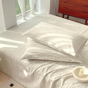 Sábana plana de algodón lavado, funda de <span class=keywords><strong>cama</strong></span> sólida, individual, doble, tamaño Queen, King, Sábana, colcha suave, funda de almohada, se puede pedir - Product Image 2