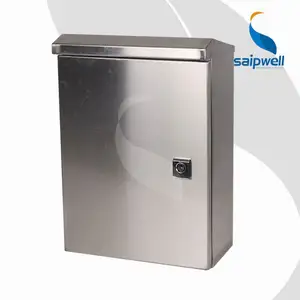 SAIP IP66 NEMA exterior impermeable estándar bisagra puerta metal panel tableros control gabinete eléctrico SS304 caja