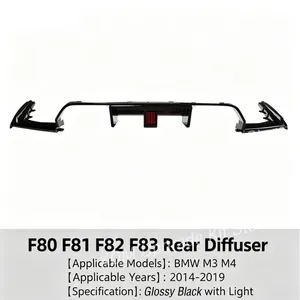 Difusor de Parachoques Trasero para F80 F81 F82 F83 M3 M4 2014-2019, Alerón para Automóvil, Piezas de Mejora y Modificación, Tuning con/sin LED - Product Image 6