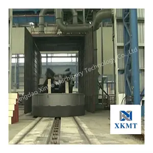 Xinke trolley type billets surface cleaning wheel blasting equipment/castings cleaning castings cleaning shot blasting machine