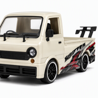Camion RC Drift à l'échelle 1/10, télécommande 2.4G, mini-camion Kei RTR avec aileron, chargeur métallique, cadeau pour adolescents et adultes