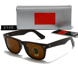Lunettes de <span class=keywords><strong>soleil</strong></span> carrées en métal Ray 2140, tendance 2025, polarisées UV400, vintage, premium pour hommes et femmes, lunettes de haute qualité, logo personnalisé - Product Image 2