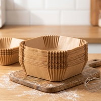 Papier sulfurisé double face carré prédécoupé approuvé LFGB, en pâte de bois vierge, jetable, pour emballage alimentaire, silicone, pour le pain