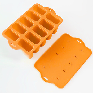 Moules à glace en silicone de qualité alimentaire à 10 cavités pour la fabrication de bâtonnets glacés, réutilisables, écologiques, outils pour faire de la glace maison - Product Image 5
