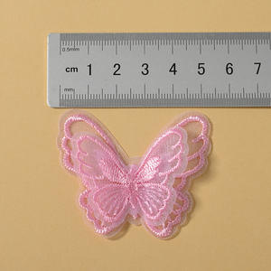 12色2層ポリエステルオーガンザ蝶レースパッチ装飾刺繍ポータブルウェディングドレスジーンズ - Product Image 2