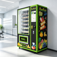 21,5 inch touchscreen kassa-loze betaalautomaat slimme salade-automaat verse fruitpot yoghurt dessert automaat selfservice kiosk