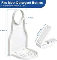 Lot de 2 supports de distributeur de lessive anti-goutte avec bacs de récupération et interrupteurs de buse à pression facile pour lessive liquide