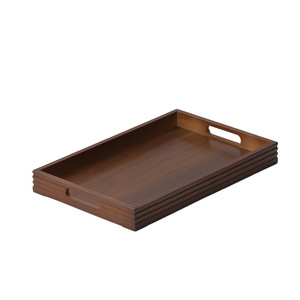 Rectangular Wooden <b>Tea</b> <b>Tray</b> With Handle Polished Finish For <b>Tea</b> Serving And Storage - Product Image 5
