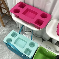Organisateur interne en PVC imprimé sur mesure pour sac de plage en silicone étanche avec compartiments et emplacements pour gobelets et crème solaire