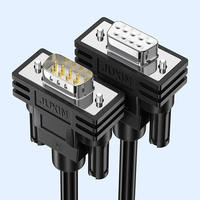 Cable Serial RS232 de 9 Pines, Recto, con Aislamiento de PVC, Macho a Hembra DB9, para Conector de Impresión de Computadora, Módem Null
