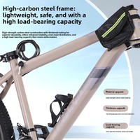 Vélo de montagne pour hommes adultes, modèle à freins à disque doubles, 21-24 vitesses, cadre en acier à haute teneur en carbone, absorption des chocs, tout-terrain, pour adolescents