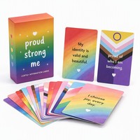 Stampa Personalizzata di Carte LGBTQ Pride OEM, Mazzo di Carte Arcobaleno con Affermazioni per Marchi di Creatori di Comunità, Vendita all'Ingrosso