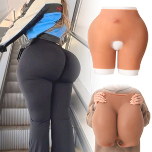 Shorts de maintien de la taille en silicone, pantalon avec faux fesses, coussinets pour les fesses, culotte pour rehausser les hanches, coussinets pour les fesses pour travestis - Product Image 1
