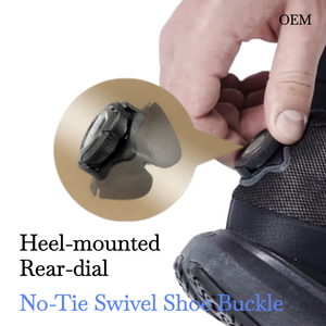 Système de laçage <span class=keywords><strong>automatique</strong></span> rotatif OEM à fixation talon, boucle sans nœud, fil métallique élastique, pour chaussures de sport et de randonnée en extérieur - Product Image 4