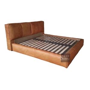 Retro <strong>UK</strong> Bedroom <strong>Loft</strong> <strong>Bed</strong> Luxury Vintage Leather <strong>Bed</strong> Headboard &amp;frames Double Master Room king Platform <strong>Bed</strong> Bedroom Furniture - Product Image 5