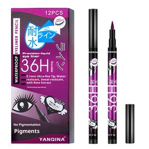 Crayon <span class=keywords><strong>Eyeliner</strong></span> Professionnel Minéral Longue Durée 36H Imperméable Séchage Rapide Ne Coule Pas Facilement Noir Froid Résistant à la Transpiration 4 Couleurs <span class=keywords><strong>Yeux</strong></span> - Product Image 6