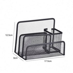 Organizador de Escritorio de Malla Metálica al por Mayor, Soporte para Bolígrafos, Bandeja Multifunción para Archivos, Compra en un Solo Lugar - Product Image 2