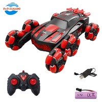 Voiture RC de course télécommandée à 6 roues, modèle drift, en plastique, pour enfants, double voiture RC de cascades pour l'extérieur, vente chaude