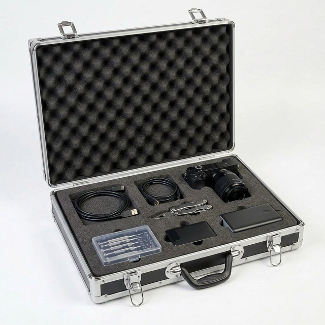 Aluminum Hard Case 23" Customizable DIY Foam Equipment Box