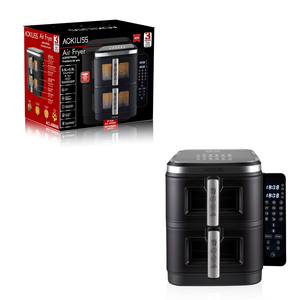 ACKILISS <span class=keywords><strong>Friggitrice</strong></span> <span class=keywords><strong>ad</strong></span> <span class=keywords><strong>Aria</strong></span> da 2800W Progettata per Cottura a Doppio Cestello con Circolazione dell'<span class=keywords><strong>Aria</strong></span> a 360 Gradi e Alta Potenza - Product Image 3