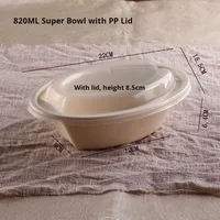 Caja de Almuerzo Desechable Biodegradable de Materiales Reciclados para Comida Rápida, Comida para Llevar, Fitness, Pulpa de Papel, Bento, Sushi, Fideos, Azúcar