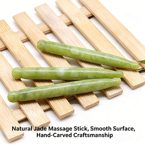 Stylo d'acupuncture en agate naturelle, bâton de massage en <span class=keywords><strong>jade</strong></span>, outil Gua Sha pour le visage et les yeux, grattoir pour points d'acupuncture et méridiens - Product Image 3