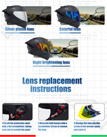 Casco Integrale da Moto Adventure ADV Omologato DOT Certificato ECE per Fuoristrada e Moto da Cross Antiappannamento 821