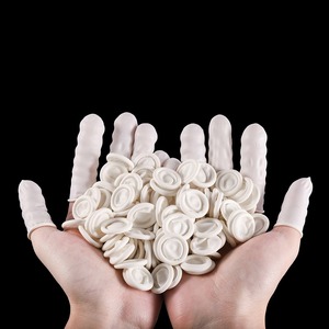 Doigts protège-doigts jetables en latex de caoutchouc naturel pour la protection des mains lors des travaux électroniques, esthétiques et de manucure - Product Image 3