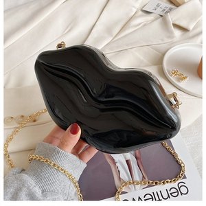 Idée cadeau Saint-Valentin originale : sac bandoulière brillant en forme de lèvres pour elle, sac à main unique pour femme - Product Image 6