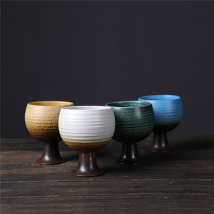 Cốc Pudding Tráng Miệng Nhiều Màu Kiểu Bắc Âu Mới Bán Sỉ 2023 Cốc Kem Gốm Tùy Chỉnh Cốc Cà Phê Đất Sét Chân Cao - Product Image 2