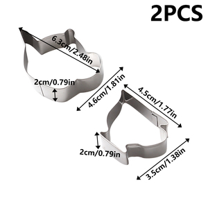 Set di 2 Stampini per Biscotti a Forma di Teiera e Tazza in Acciaio Inox, Stampi per Biscotti, Utensili per Pasticceria e Decorazione Torte per Tea Party - Product Image 2