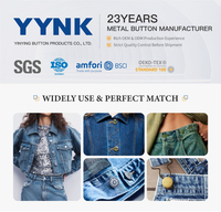 Boutons en métal pour jeans de style vintage avec logo personnalisé, plaqués en alliage de zinc, laiton, sans nickel, pour vêtements, vestes