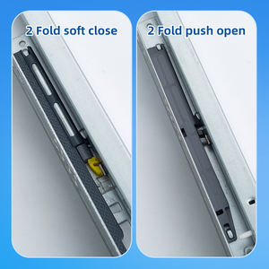 ケロ ボトム隠し引き出しスライド ソフトクローズ プッシュオープン 2つ折り アンダーマウントスライド キッチン＆ダイニング用 - Product Image 5