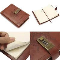 Stock Harry A5 Potter Bloc-notes avec pages couleur Poudlard collège Bloc-notes à verrouillage par mot de passe Couverture en PU Taille A5