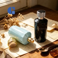 Flacon de parfum en verre facetté de luxe GC, 100 ml, avec bouchon métallique, couleur personnalisée, conteneur vide pour vaporisateur de parfum
