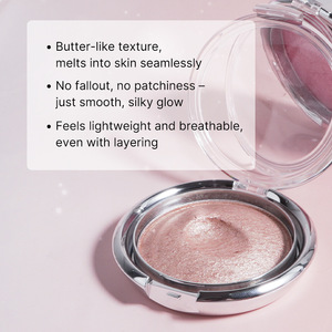 Bronceador Vegano Brillante de 5 Colores de Marca Privada, <span class=keywords><strong>Iluminador</strong></span> en Polvo Compacto Resistente al Agua de Larga Duración - Product Image 4