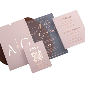 การ์ดเชิญงานแต่งงานแบบสามมิติ พิมพ์ด้วยเทคนิคเลตเตอร์เพรส - Product Image 1