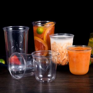 Gobelets en plastique PET 89 en forme de U, personnalisables, de 12 à 14 oz, avec couvercle transparent, pour boissons froides et chaudes, café glacé, jus de citron – Vente chaude directe usine - Product Image 4