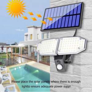 Iluminación Solar LED para Exteriores, Doble Foco, Sensor de Movimiento Ajustable, IP65 Impermeable, Lámpara de Pared para Jardín, Camino de Entrada - Product Image 2