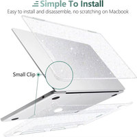 Coques d'ordinateur portable scintillantes pour MacBook Neo 13'' A3404 A18 Pro 2026, protection ultra-fine, haute transparence, coque rigide à clipser