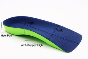 3/4 Eva Unisex Sports Insole High Arch Orthopedic Cushion Insole with OEM Logo Printed 1000 Pairs <b>Polybag</b> Free Samples - Product Image 5